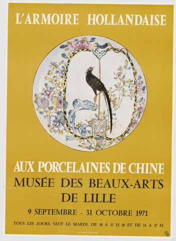 Palais des Beaux-Arts. Exposition "L'armoire hollandaise. aux porcelaines de Chine".