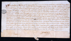 Arrêt du Parlement de Paris obligeant les habitants de la châtellenie de Lille à participer au paiement de la contribution exigée en Flandre (2 mars 1336).