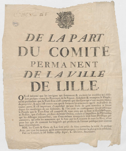 Avis du comité permanent sur les fomenteurs de troubles