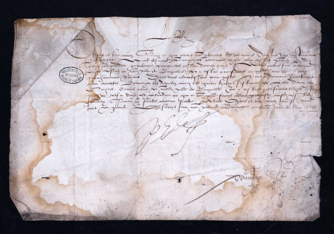 Lettres de convocation des Etats de la châtellenie de Lille aux séances des Etats généraux devant se tenir à Bruxelles le 15 juin 1559 (31 mai 1559).