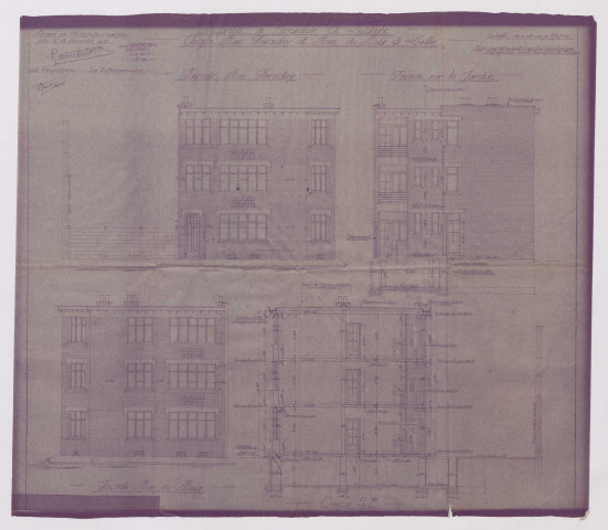 Rue Faraday, angle 185-187 rue du Bois.