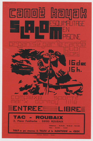 Piscine Marx Dormoy. Canoë-kayak en piscine.