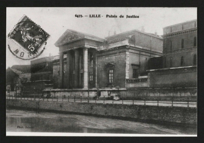 Ancien Palais de Justice démoli en 1961 et nouveau Palais inauguré en 1969
