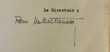Signature de Robert Mallet-Stevens au bas de la note sur la modernisation de l'Ecole des Beaux-Arts - Archives municipales de Lille - 1R1/43