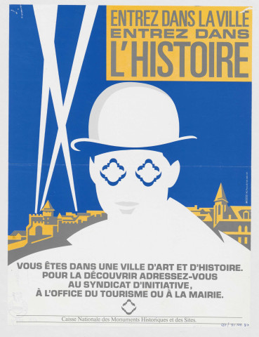 Caisse nationale des monuments historiques et des sites." Vous êtes dans une ville d'art et d'histoire".