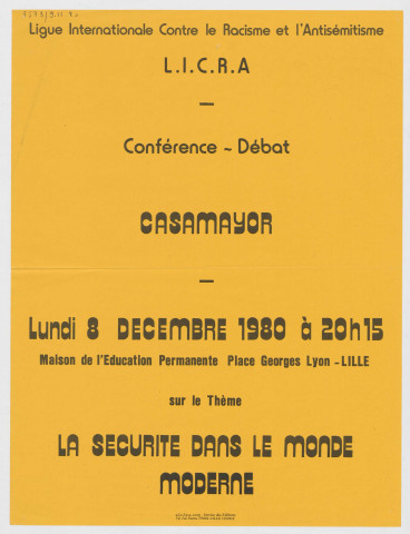 Conférence "La sécurité dans le monde moderne".