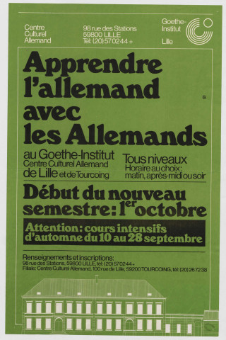 Goethe Institut. "Apprendre l'allemand avec les allemands".
