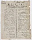 Directive concernant l'hôpital d'Amiens et copie de la lettre des administrateurs des subsistances militaires, aux administrateurs des hôpitaux militaires.