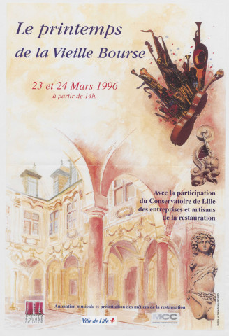 Vieille Bourse. Le Printemps de la Vieille Bourse. Animation musicale et présentation des métiers de la restauration.