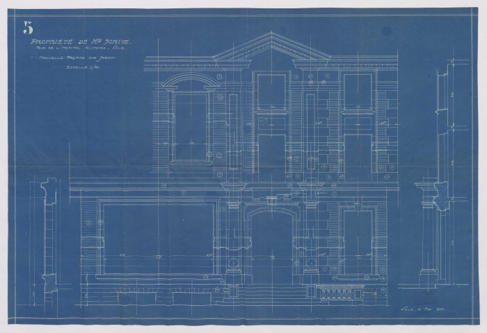 99 rue de l'Hôpital militaire, retour 28 rue de l'Arc.