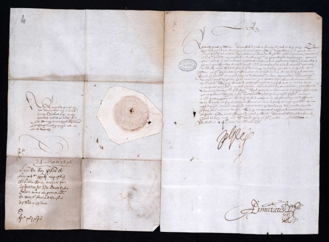 Délégation donnée par Philippe II au Conseil d'Etat pour le gouvernement des Pays-Bas en attendant le remplacement de feu L. de Requesens (24 mars 1576).
