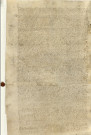 Lettres royaux concernant le procès des cabaretiers Gobin Maillet et Pierre Tramart, autorisés pendant la Braderie à faire braderie et à tenir rôtisserie devant leur maison, rue Grande-Chaussée (08 octobre 1446).