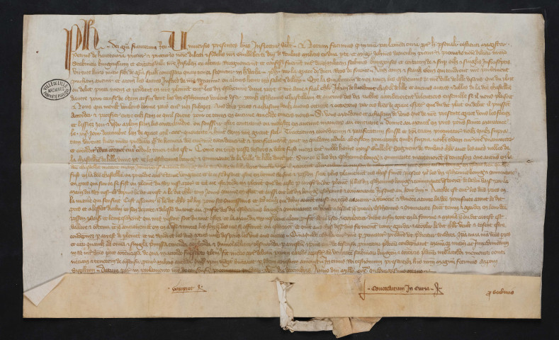 Arrêt du Parlement de Paris au sujet de l'accord entre Guilbert, seigneur de Roubaix, chevalier, et la ville de Lille, concernant le privilège d'arsin (16 décembre 1348).
