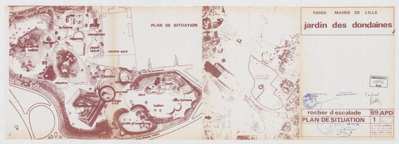 Construction du rocher d'escalade. - Passation et suivi du marché.