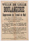 Boulangerie. Suppression du travail de nuit.