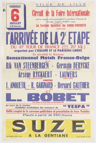 1956. - Organisation de l'étape Lilloise.