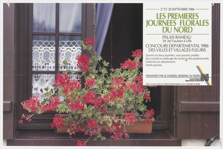 Palais Rameau. Premières journées florales du Nord. Concours départemental des villes et villages fleuris organisé par le Conseil Général du Nord