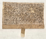Lettres de Robert de Wavrin, sénéchal de Flandre, reconnaissant que la tour de la rue d'Angleterre vers la Deûle lui a été concédée à titre de prêt (juillet 1267).
