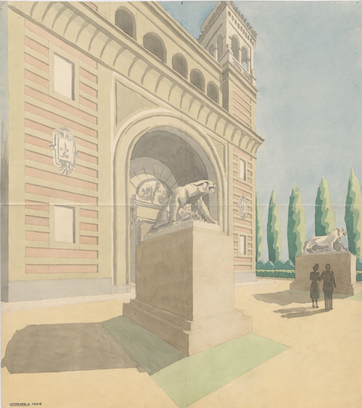 Façade du Palais Rameau. Archives municipales de Lille - 4M/9/16