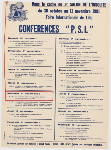 Foire internationale de 1er salon de l'insolite.