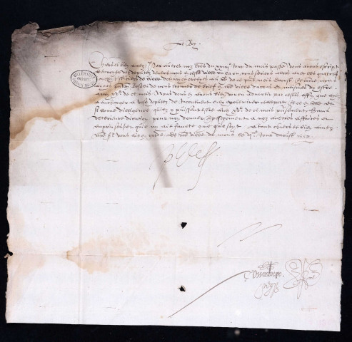 Lettres de convocation des Etats de la châtellenie de Lille aux séances des Etats généraux devant se tenir à Bruxelles le 15 août 1558 (6 août 1558).