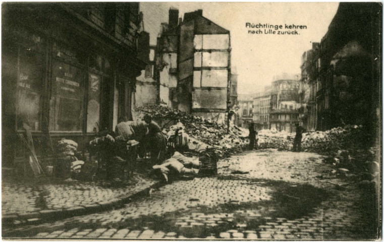 Lille. - Flüchtlinge kehren nach Lille zurück (Réfugiés revenant à Lille)