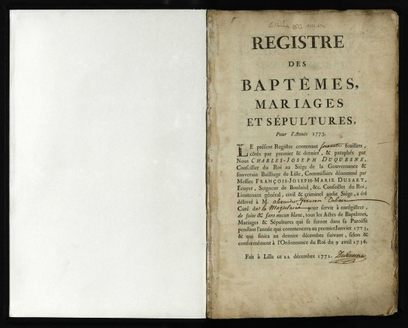 Sainte-Marie-Madeleine.- Baptêmes, mariages, sépultures