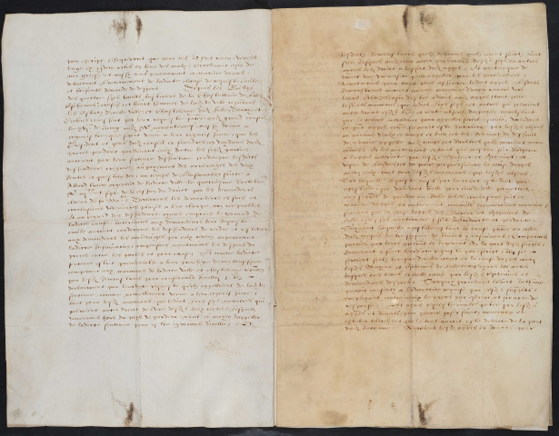Sentence du Grand-Conseil de Malines sur le procès de Chrétienne de Ferrare, veuve de Nicolas de Landas, sr de Heule, contre Schets de Grobben-doncq, sr de Heyst, en non-confiscation (20 janvier 1601).