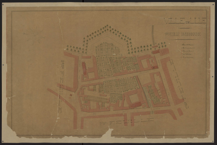Plan de Lille en 1745
