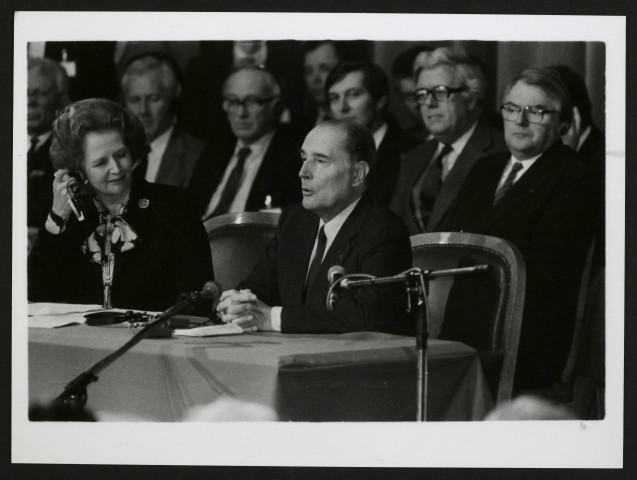 Monsieur François Mitterrand, Président de la République à l'occasion de l'inauguration du lien fixe transmanche le 20 janvier.