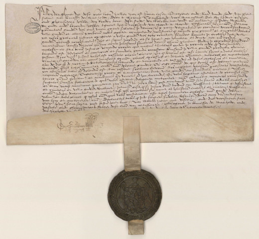 Mandement de l'official de Tournai au doyen de chrétienté de Gand pour l'incarcération des bannis réfugiés dans les églises (20 octobre 1368).