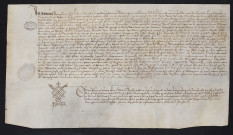 Refus de l'échevinage de procéder à l'exécution d'un commandement intéressant des biens à Houplin, bénéficiant du privilège de non-confiscation (1er décembre 1452).