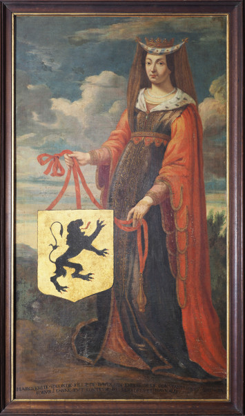Portrait de la Comtesse Marguerite de Flandres par Alexis du Riez. Musée de l'Hospice Comtesse - D 962.17