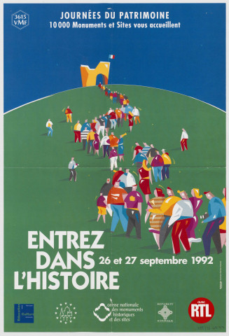 Caisse nationale des monuments historiques et des sites. Journée du patrimoine : 10 000 monuments et sites vous accueillent.