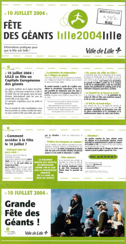 Géants des quartiers lillois.