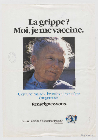Caisse Primaire d'Assurance Maladie. La grippe ? Moi je me vaccine.