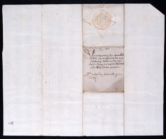 Lettres de créance du cardinal Albert, gouverneur des Pays-Bas, pour le baron de Billy, gouverneur de Lille (5 décembre 1597).