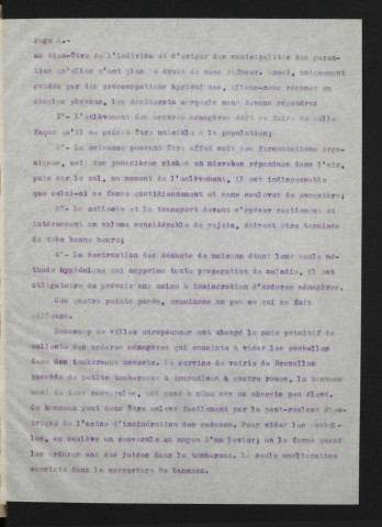 De la collecte des ordures ménagères de la ville de Lille par le docteur Ducamp