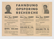 Avis de recherche d'Alfred Gilbert