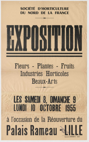 Société d'Horticulture du Nord de la France. Exposition au Palais Rameau