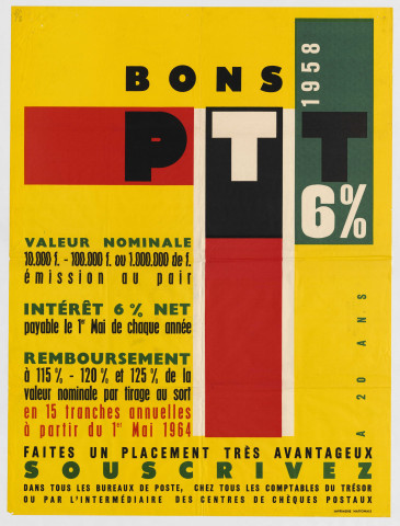 P.T.T. Bons de 6%.