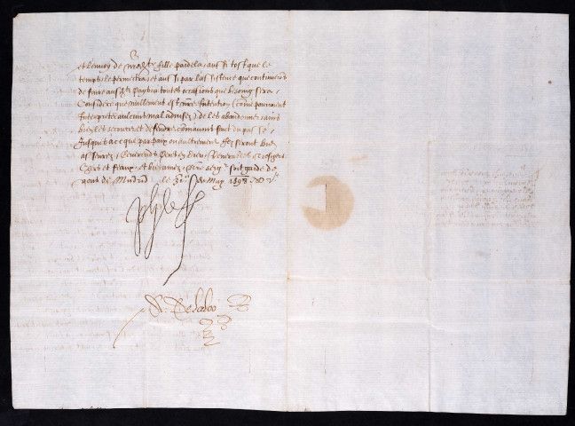 Notification au Gouverneur et aux Etals de Lille du mariage de l'archiduc Albert avec l'infante Isabelle (31 mai 1598).