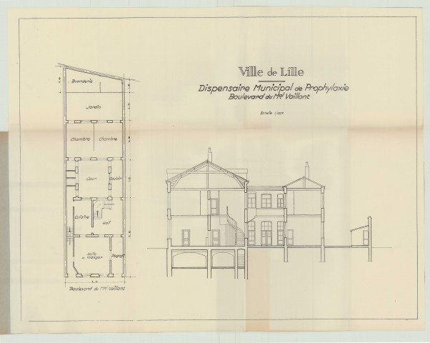 Dispensaire médical de prophylaxie anti-vénérienne (17-17 bis boulevard du Maréchal Vaillant) ; Dispensaire de Fives-Saint-Maurice (Rue Bourjembois (Fives)) ; Forage de Wattignies ; Poste et dépôt de pompes (Rue de Flandre) ; Poste de police (Rue Bernos).