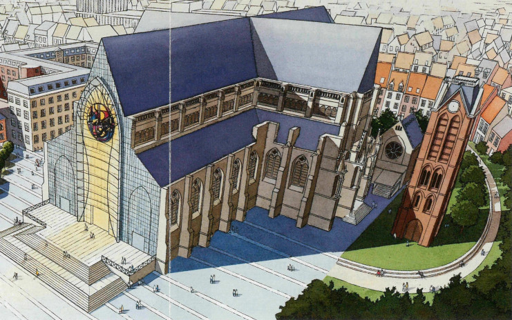 Croquis extrait du dossier de permis de construire proposant les différents éléments  de la façade. Archives municipales de Lille – 728W3489