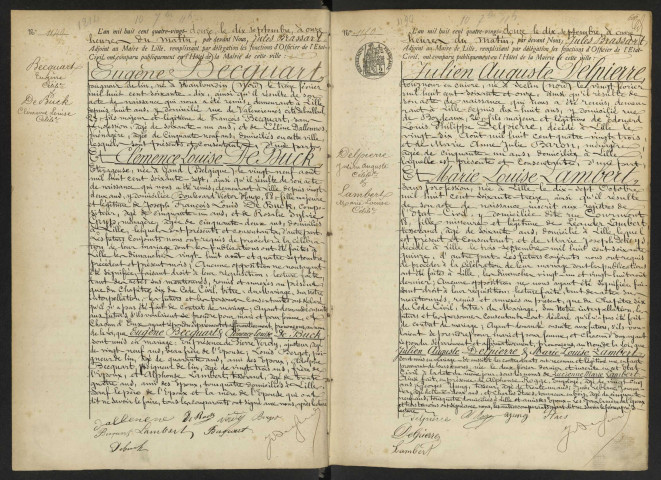 1892 du 10 septembre au 31 décembre + table