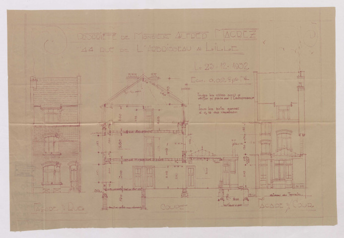 44 rue de l'Arbrisseau.