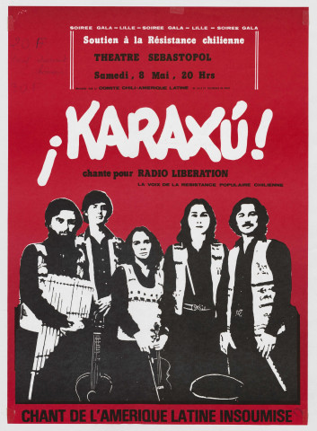 Théâtre Sébastopol. "Karaxù chante pour Radio Libération, la voix de la résistance chilienne".