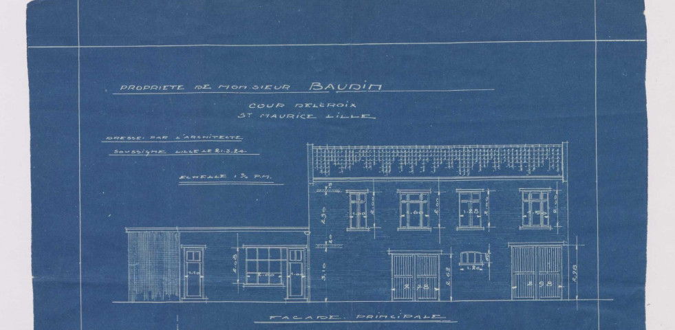 Angle 9 cour Delcroix, 145 rue du Faubourg de Roubaix.