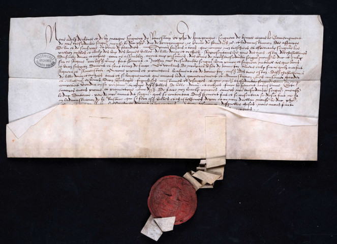 Réception du serment des Etats de Lille par Adolphe de Clèves, seigneur de Ravestein et Philippe de Bourgogne, seigneur de Beveren, et prestation de serment par ces personnages au nom de Philippe le Beau (4 août 1483).