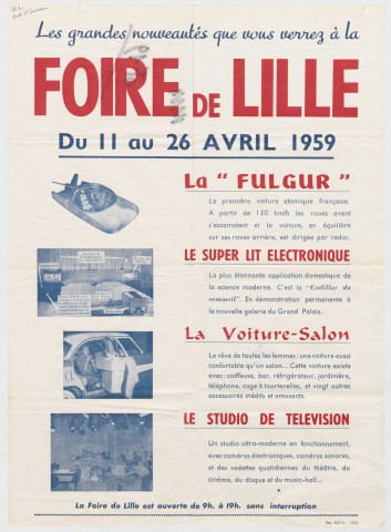 Foire de Lille 1959. Les grandes nouveautés